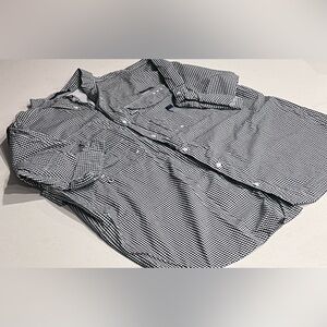 Columbia PFG Mens Fishing Shirt Plaid Black & White‎ Long Sleeve Vented XXL